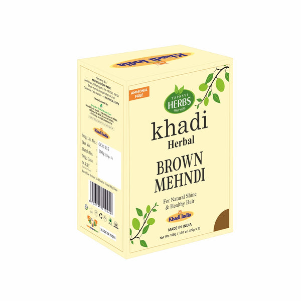 Tapasvi Herbs Khadi Herbal Black Mehandi ( Ammonia Free ) 20g/5pouch