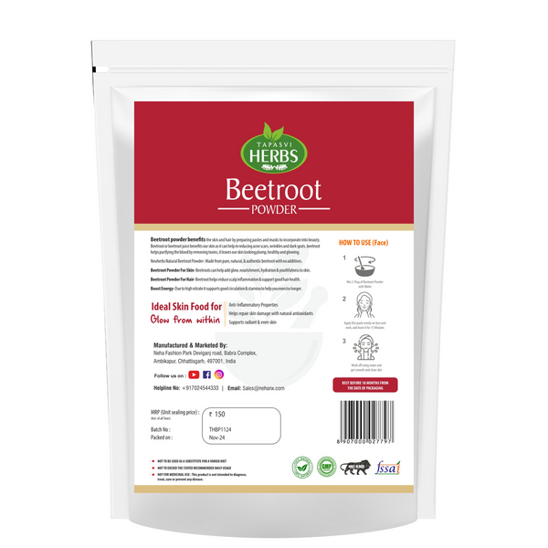 Tapasvi Herbs Organic Beetroot Powder 100gm